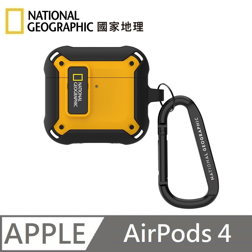 National Geographic 國家地理 Rugged Bumper 卡扣式 適用 AirPods 4 - 黃色