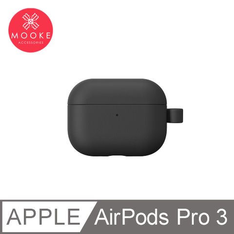 Mooke AirPods Pro 3 Nappa 皮革保護套-黑色