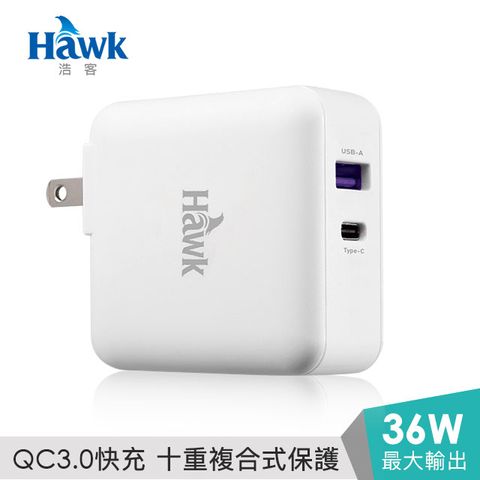 Hawk 浩客 36W 高速 PD 電源供應器 (白)