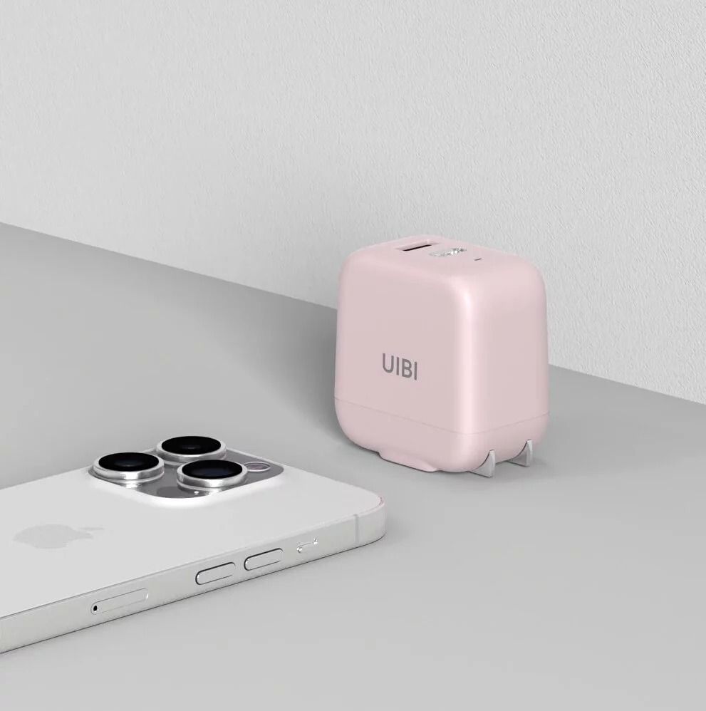 UIBI 柚比  67W氮化鎵迷你雙口快充充電器 USB-C+USB-A  少女粉