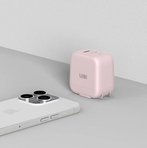 UIBI 柚比 67W氮化鎵迷你雙口快充充電器 USB-C+USB-A  少女粉