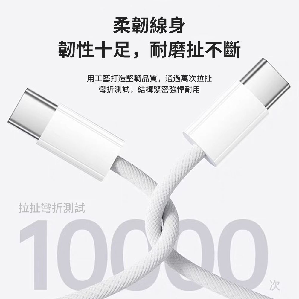 Mass 20W PD快充充電插頭 Type-C充電器+60W 轉Type-充電線 1M(iPhone15/安卓手機/apple/筆電適用