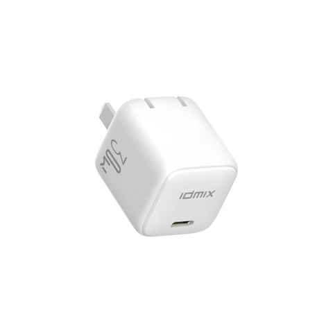 idmix POWER Mini CubeP30D氮化鎵GaN PD30W 快充充電器小巧身型 Gan勁十足