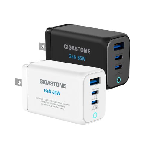 GIGASTONE 立達 65W GaN氮化鎵三孔USB-C快速充電器PD-7656