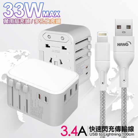 CITY BOSS +高密編織線USB-iphone/ipad/Lightning100cm