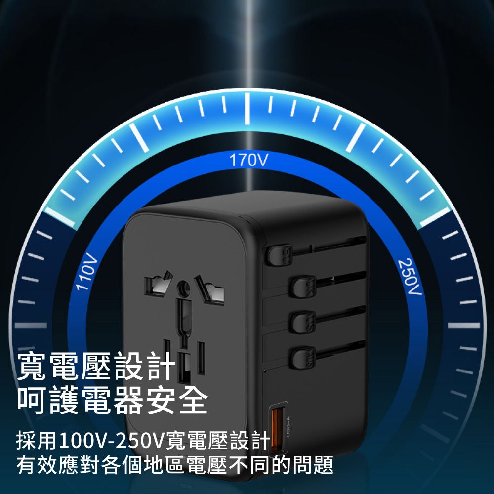  【PD65W】萬國旅行充 2000W大功率 USB Type-C 全球通用 多功能插座 萬用轉接頭 旅行充電頭