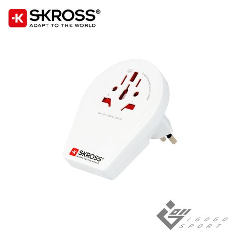 Skross 瑞士 歐規小圓3插旅行萬國轉接頭