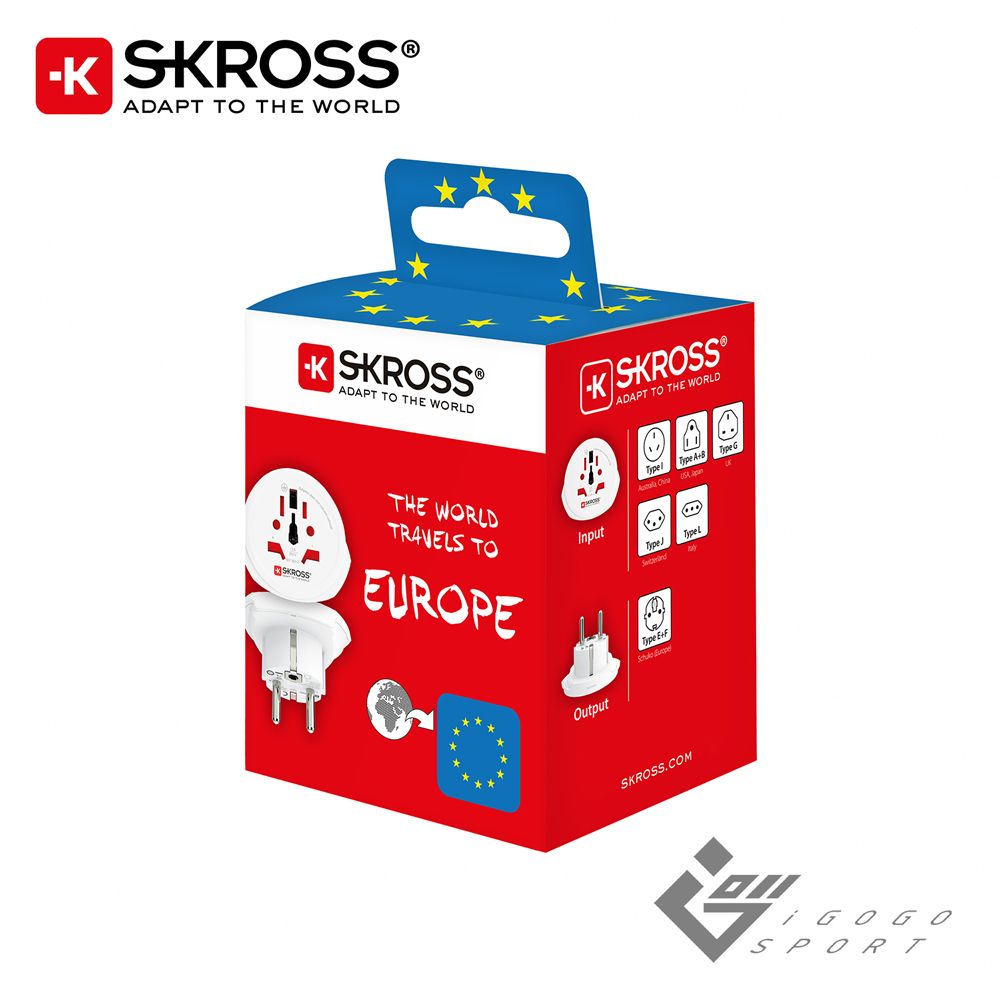 Skross 瑞士 歐規旅行萬國轉接頭 (適用全歐洲)