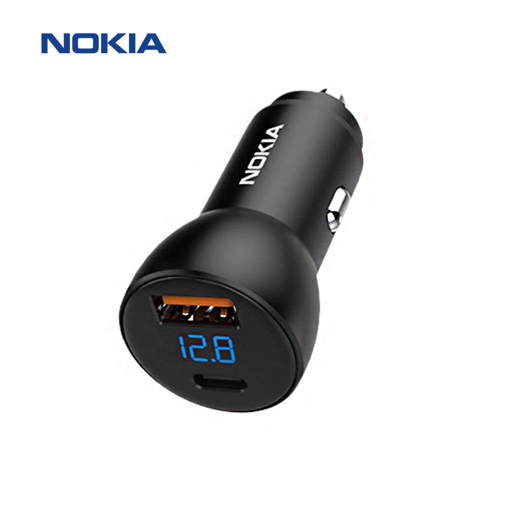 Nokia 諾基亞  PD/QC高速輸出充電速度快人一步   38W PD+QC 液晶顯示車充 P6102N