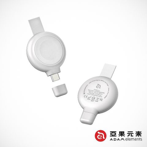 Adam 亞果元素 OMNIA A1+ Apple Watch 快充版磁吸無線充電器 白 蘋果MFW認證