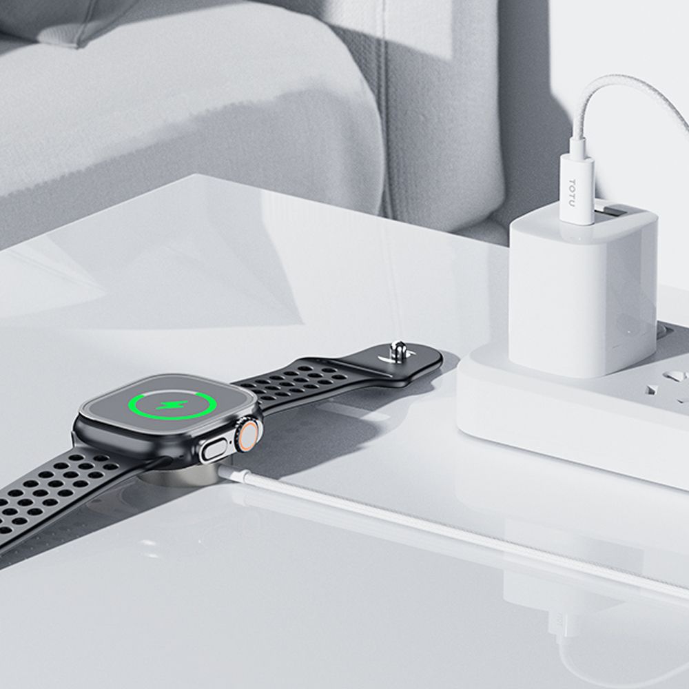 TOTU Type-C TO Apple Watch 8/7/6/5/4/3/2 Ultra 磁吸充電器充電線連接線 鋅系列 1M 拓途