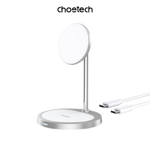 Choetech T575-F-MFM 2合1 MagSafe磁吸無線充電盤 白色無線充電 方便無界限