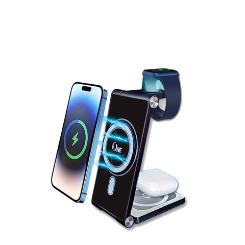 【o-one】3+1多功能無線充電盤  雙認證安心使用