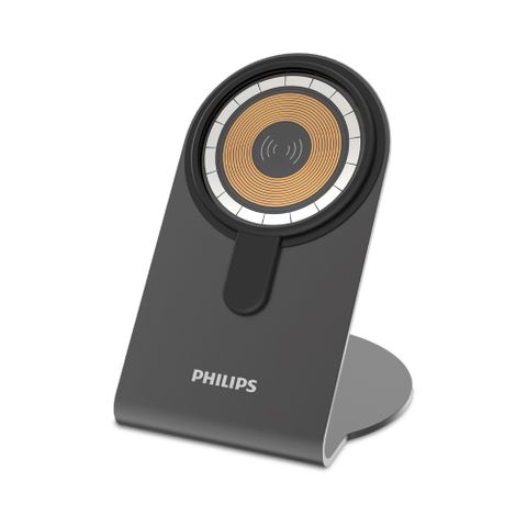 PHILIPS 飛利浦 磁吸無線快充充電器 1.25M手機架組合 DLK3535Q