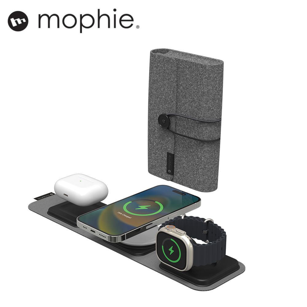 mophie  MagSafe 磁吸三合一旅行無線充電器