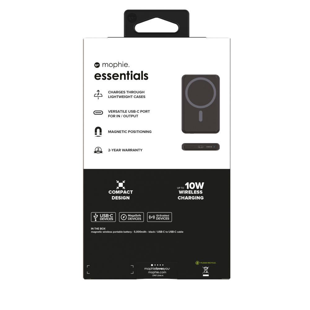 mophie essentials Snap+ Powerstation 5K 10W磁吸便攜行動電源(1C)