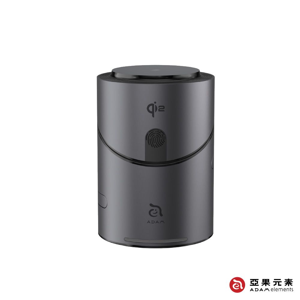 Adam 亞果元素 Mag Tube Qi2 圓柱體智慧型三合一旅行磁吸無線充電座