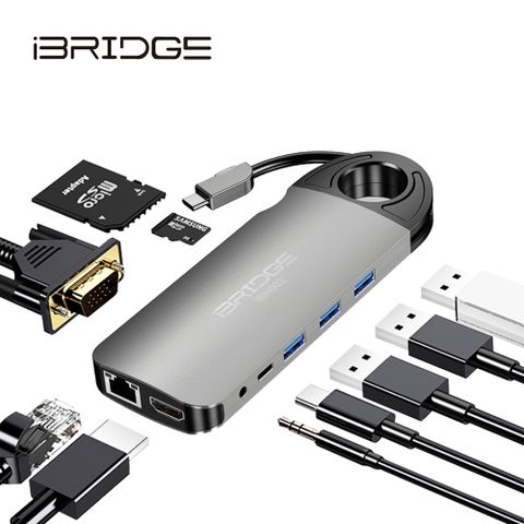 iBridge 10合1 Type-C Hub 多功能4K轉接器