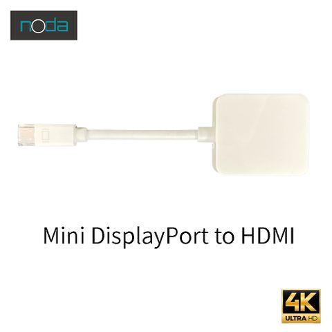 【Noda’s Design Taiwan】 Mini Displayport to HDMI 影音轉接線 4K
