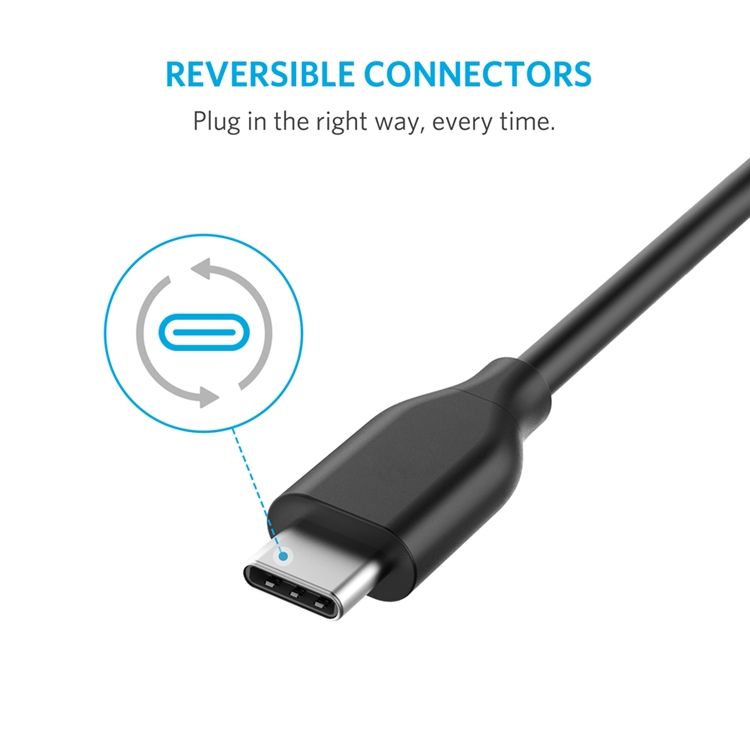 ANKER (3條90公分)美國 PowerLine USB-C轉USB3.0安卓手機傳輸充電線數據傳輸線同步線B8163013