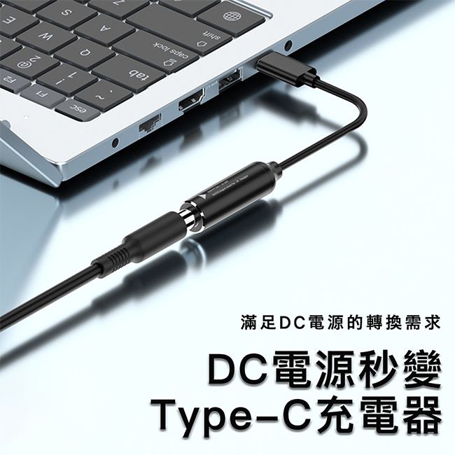 MoZuo 魔宙 DC電源秒變Type-C充電器 支援快充更便利5.5x2.1 DC母 轉 Type-c 65W 12V 電源轉接線