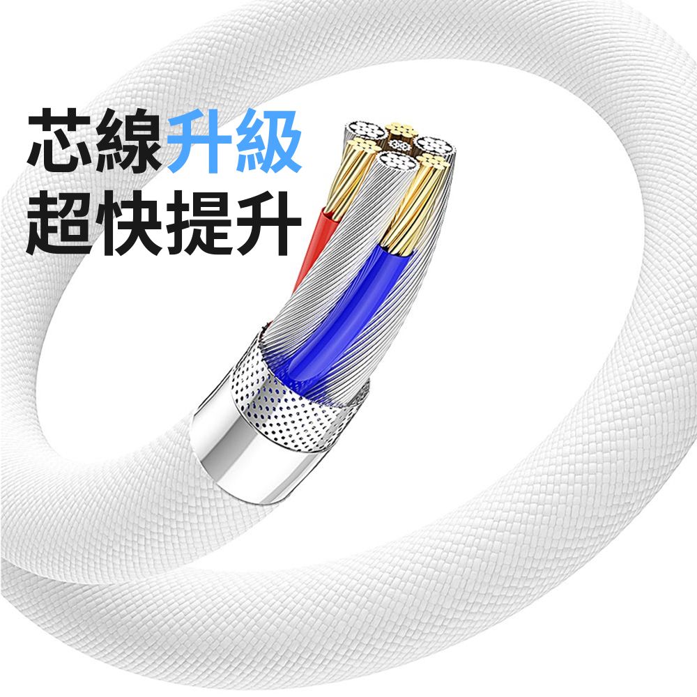  TOTU 1.6m 一分二 Type-C to iWatch/Lightning 磁吸充電器 蘋果手錶/手機充電連接線 iPhone充電線