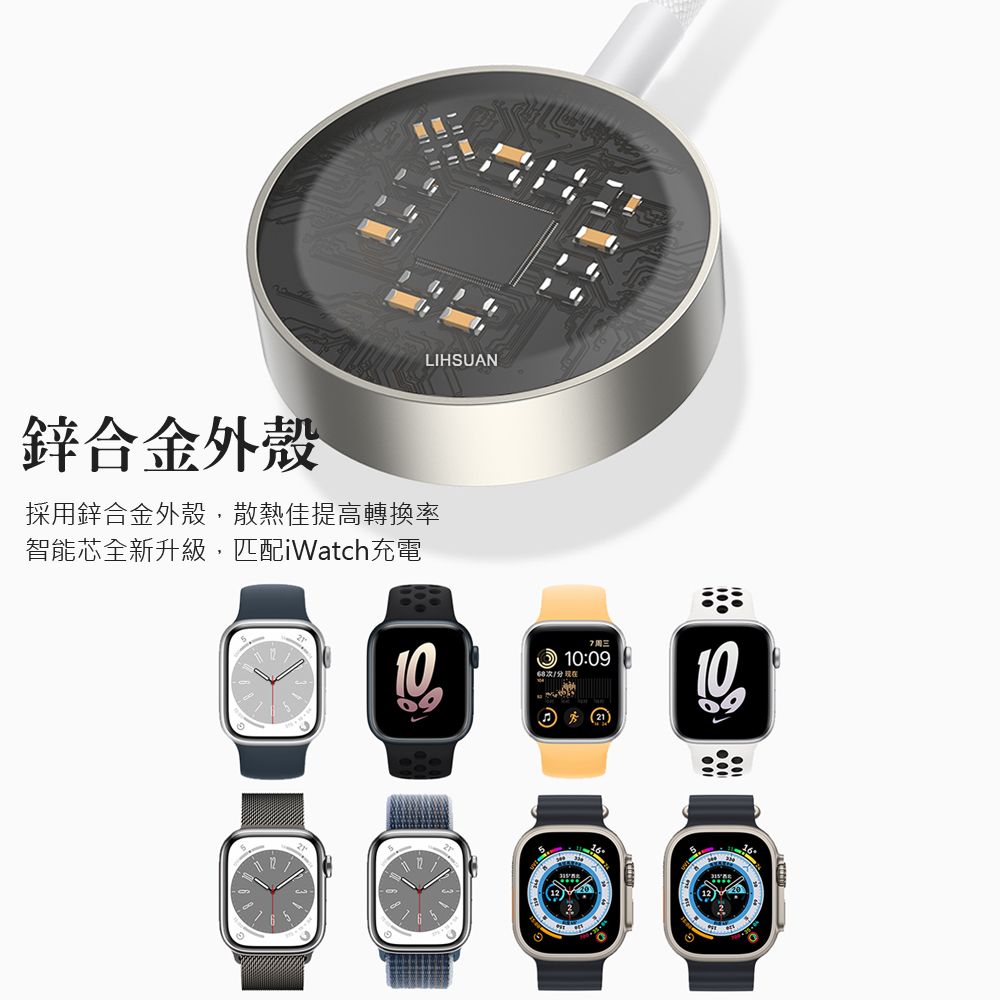  TOTU 1.6m 一分二 Type-C to iWatch/Type-C 磁吸充電器 蘋果手錶/手機充電連接線 iPhone充電線