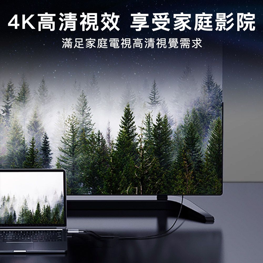 MoZuo 魔宙 支援HDMI2.0 4K高清視覺饗宴可支援Type-c 轉 HDMI 4K 60Hz 高清影音轉接頭