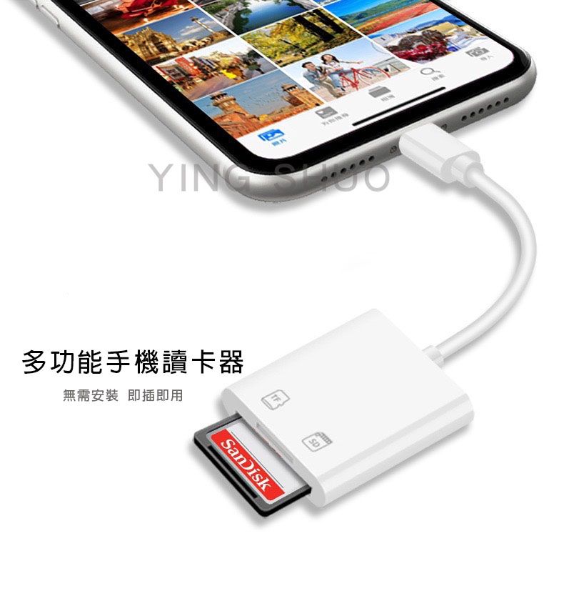  原價$1299活動限時降 雙孔 iPhone 蘋果 SD TF iPad 記憶卡 讀卡機 照片 影片 提升容量 讀取 相機 手機