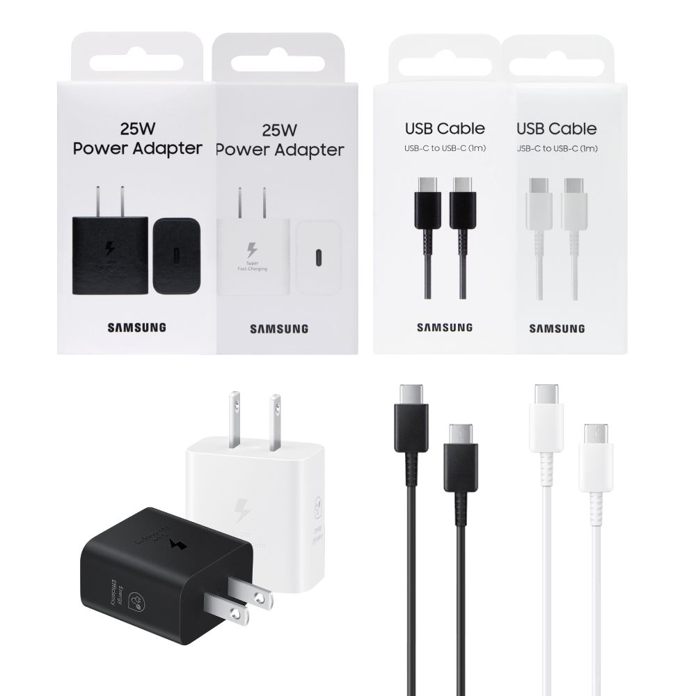 Samsung 三星 原廠 25W PD 3.0超快充T2510+3A,1m 雙Type C 線DA705 (台灣公司貨)-白色
