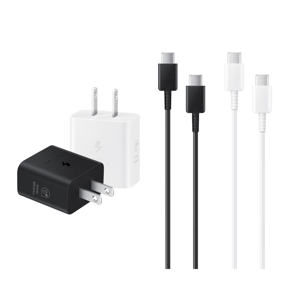 Samsung 三星 原廠 25W PD 3.0超快充T2510+3A,1m 雙Type C 線DA705 (台灣公司貨)-白色