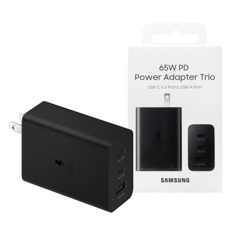 SAMSUNG 原廠 65W 三孔快充旅充頭 -黑 (EP-T6530)