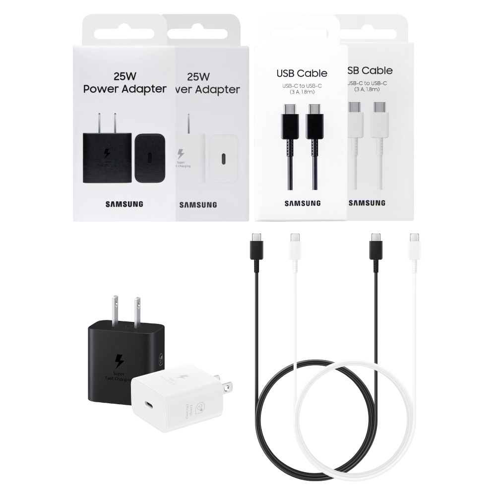 Samsung 三星 原廠 25W PD 3.0超快充T2510+3A,1.8m 雙Type C 線DX310 (公司貨)-黑色