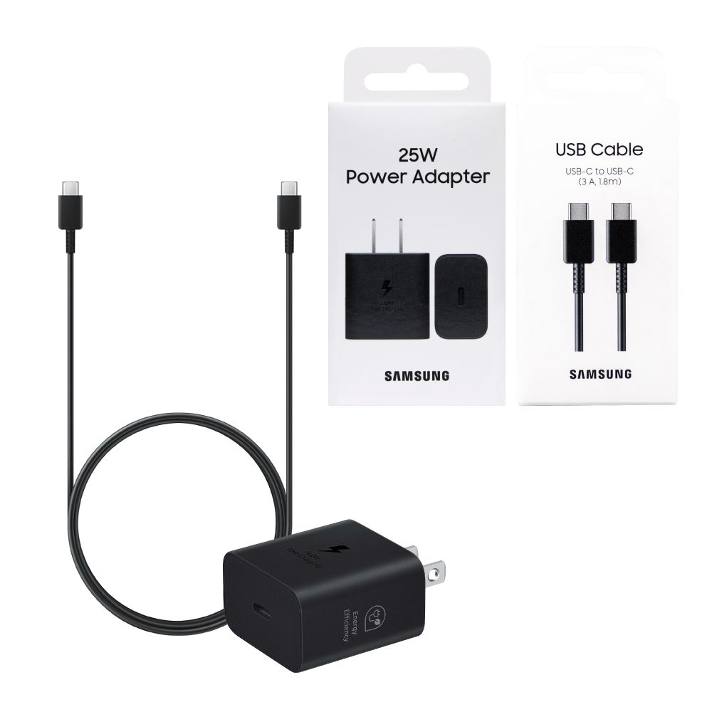 Samsung 三星 原廠 25W PD 3.0超快充T2510+3A,1.8m 雙Type C 線DX310 (公司貨)-白色