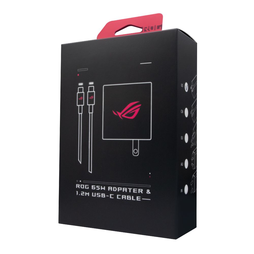 ASUS 華碩 ROG 65W 原廠快充充電組-2022新款 (含65W快充充電器+USB-C線1.2M)