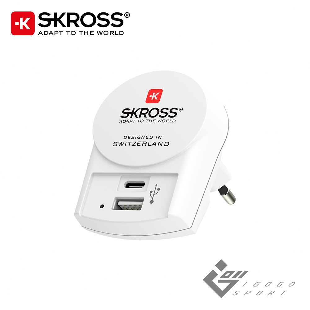 Skross 歐規旅行充電器 (1A1C)