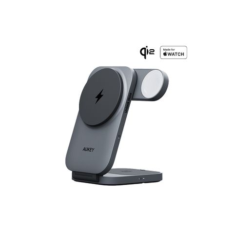 AUKEY MagFusion Z Qi2 三合一磁吸折疊式旅行無線充電器