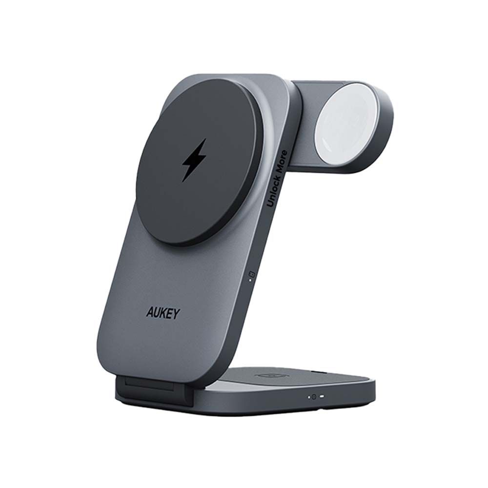 AUKEY LC-MC312 MagFusion Z Qi2 三合一磁吸折疊式旅行無線充電器