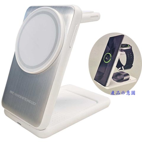 Samsung 三星 ITFIT 三合一磁吸無線充電座 (含 60W USB-C 快充線)ITPW32
