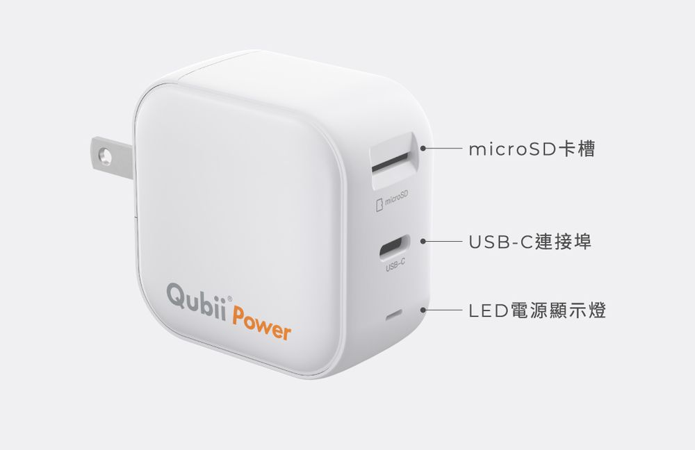 PowermicroSD卡槽USB-CUSB-C連接埠LED電源顯示燈