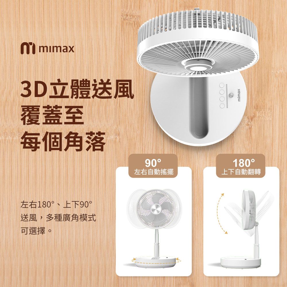 小米有品  | mimax 便攜式折疊風扇 10800mah 原廠正品 台灣BSMI認證  P2000 桌面風扇 小風扇 風扇