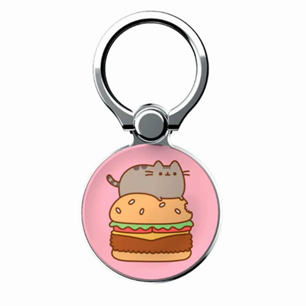 iFace 日本  x Pusheen Smart Ring 胖吉貓限量聯名款手機指環 - 漢堡