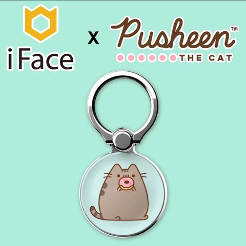 日本 iFace x Pusheen Smart Ring 胖吉貓限量聯名款手機指環 - 甜甜圈