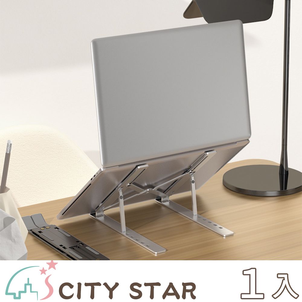 CITY STAR 鋁合金攜帶型筆電散熱支架(附收納袋)