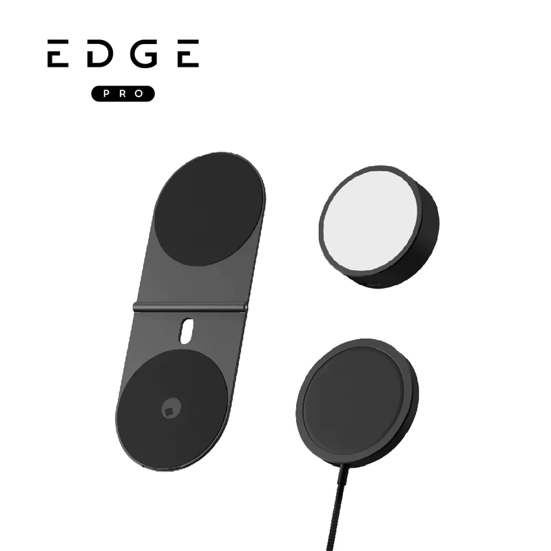  EDGE PRO 魔力吸MagSafe磁吸 手機.平板.車用支架 /套組-石墨黑 (支架 x 1 + 無線充電盤 x 1 + 補光燈 x 1)