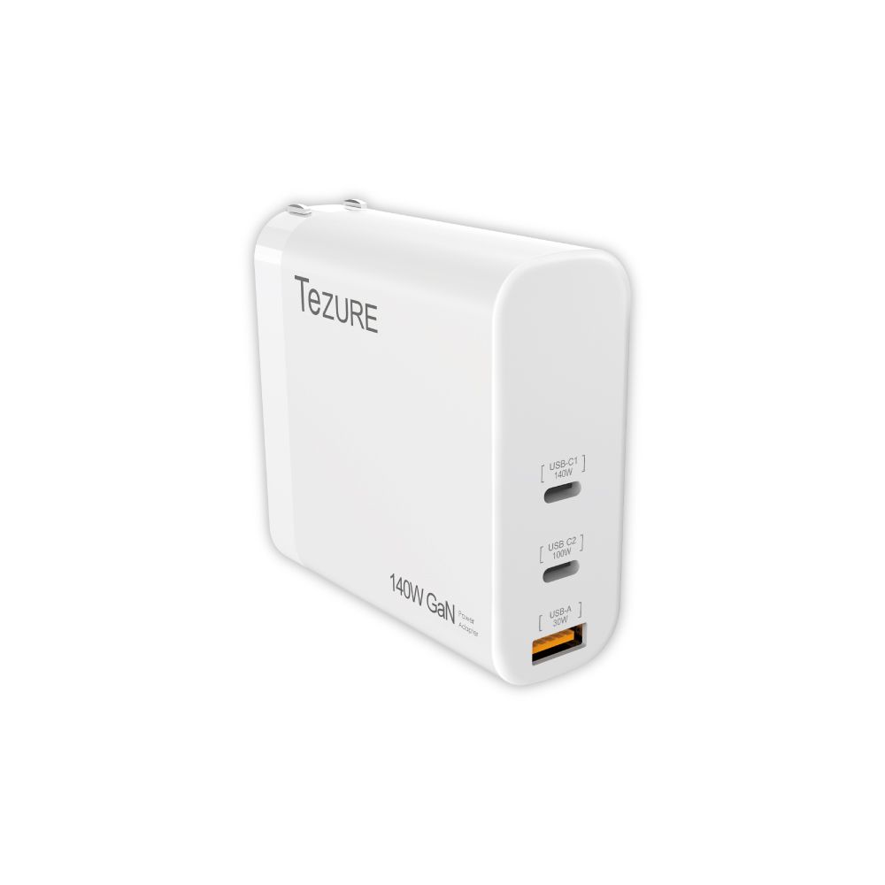 TeZURE 140w GaN 氮化鎵充電器 2C1A 三孔快充 |筆電/手機/MacBook Pro|BSMI認證