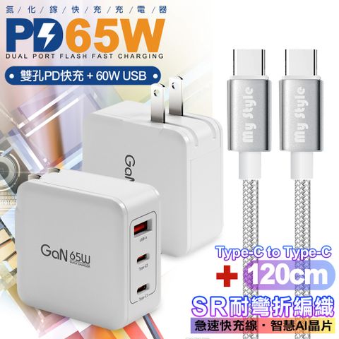 CB 65W GaN 氮化鎵 快速充電器-白