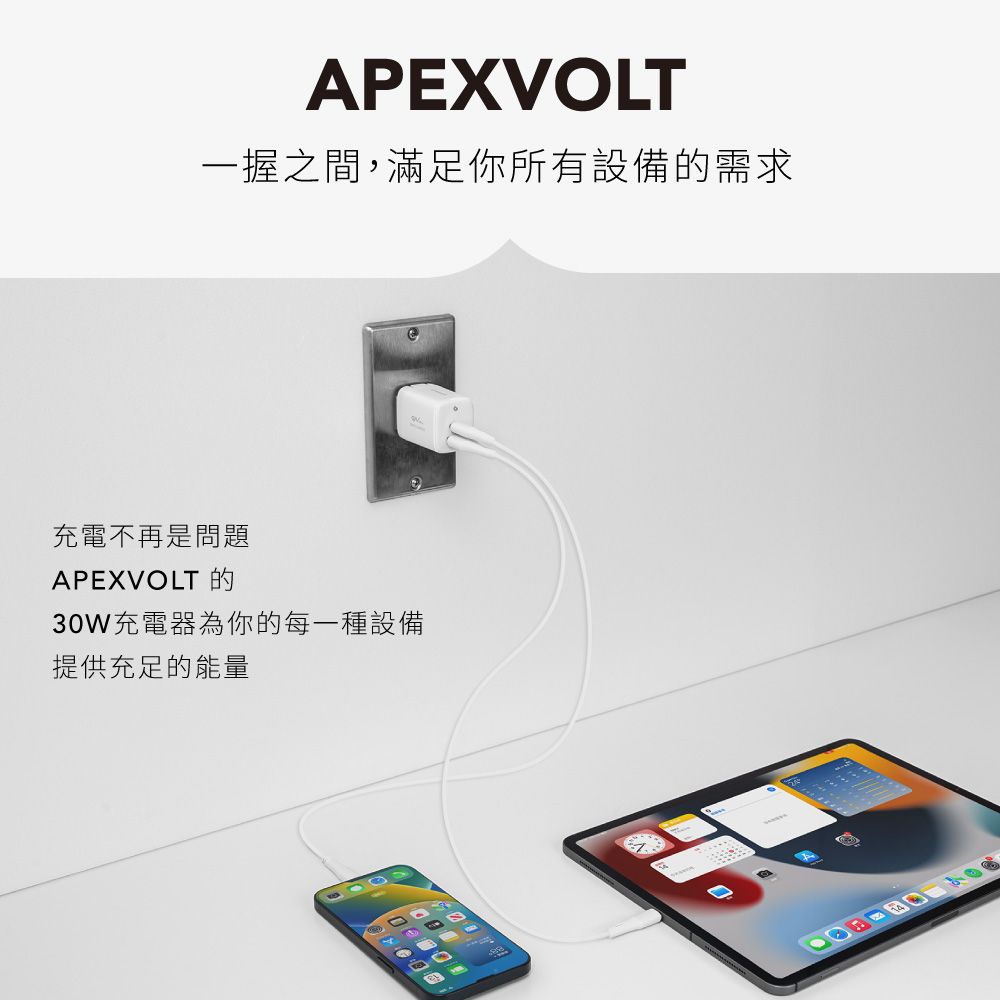 grantclassic 特經典   特經典 充滿快樂與希望 ApexVolt PD30W電源供應器+240W Type-C快充線