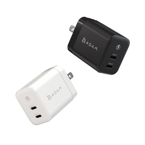 【ADAM 亞果元素】OMNIA X45C GaN氮化鎵45W 雙孔迷你快速電源供應器 美規