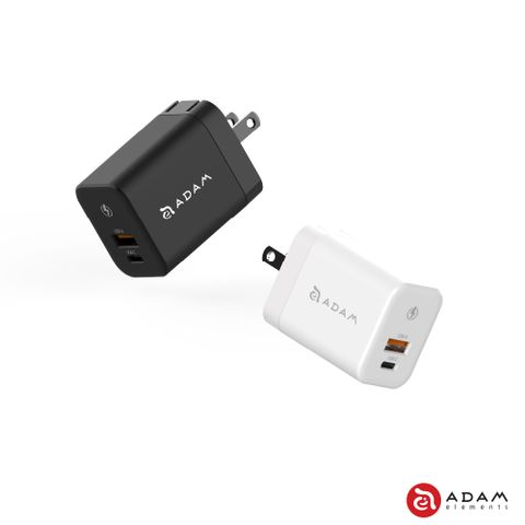 Adam 亞果元素 限時買就送 OMNIA X45A GaN 45W 雙孔迷你快速電源供應器 贈USB-C磁吸充電線